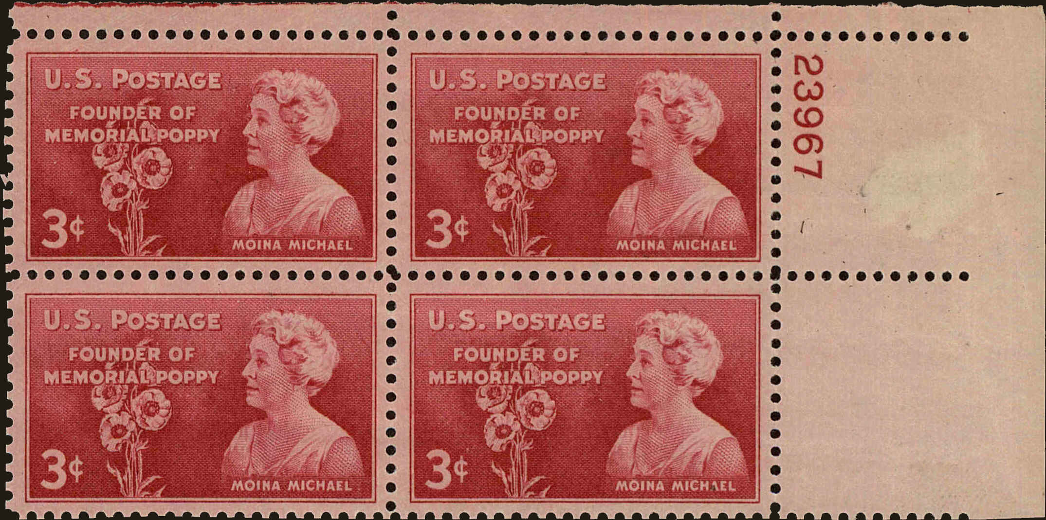 Front view of United States 977 collectors stamp
