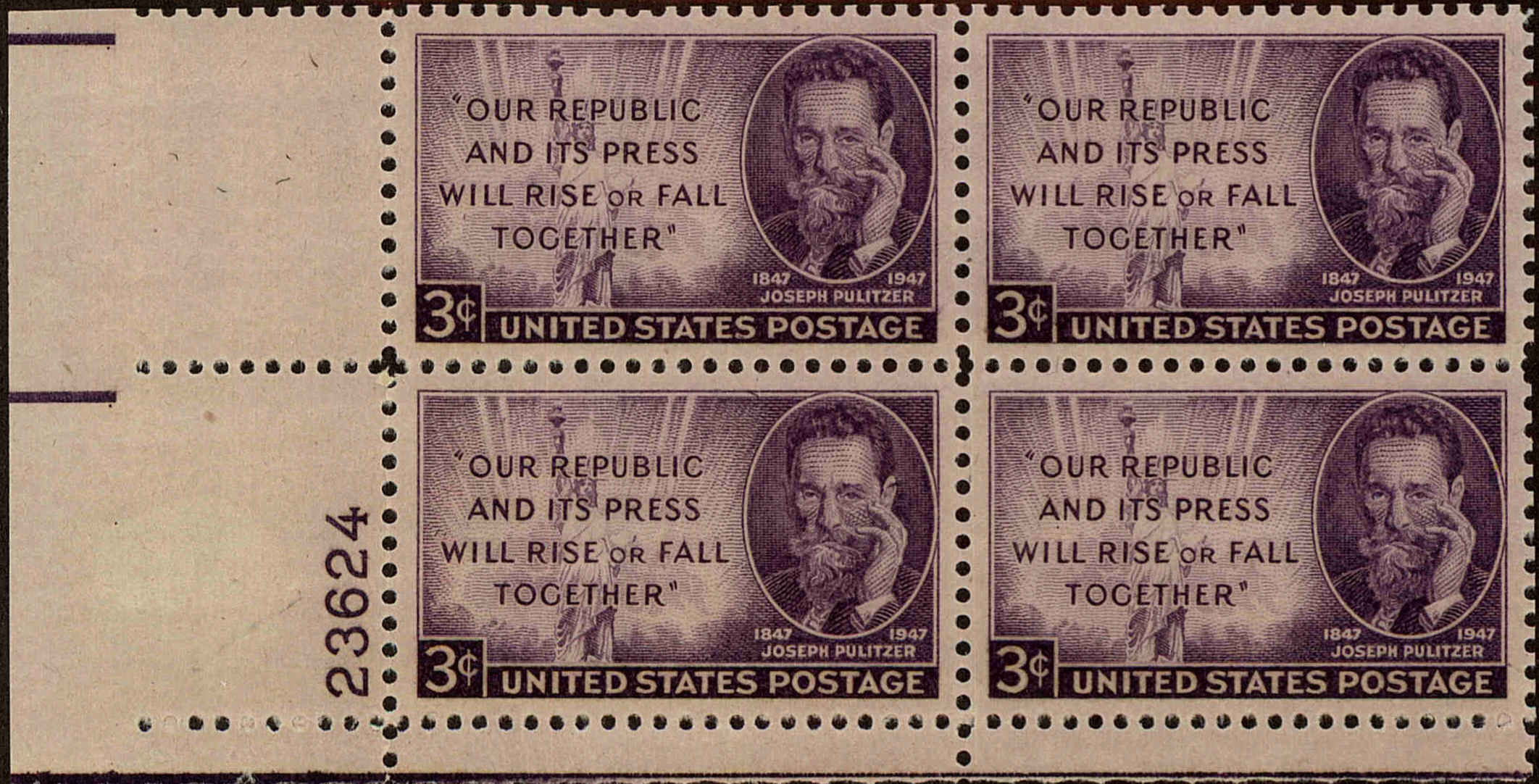 Front view of United States 946 collectors stamp