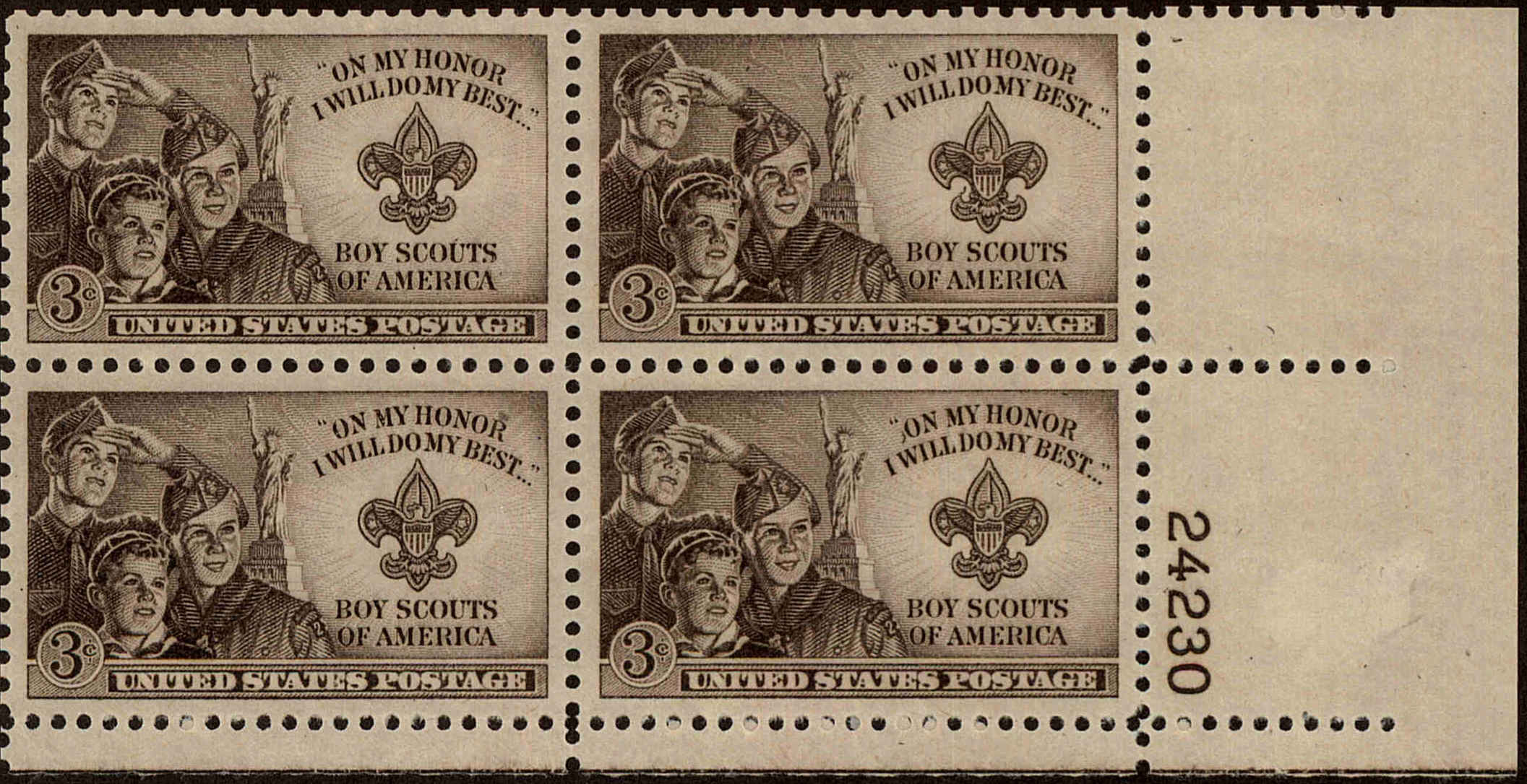Front view of United States 995 collectors stamp