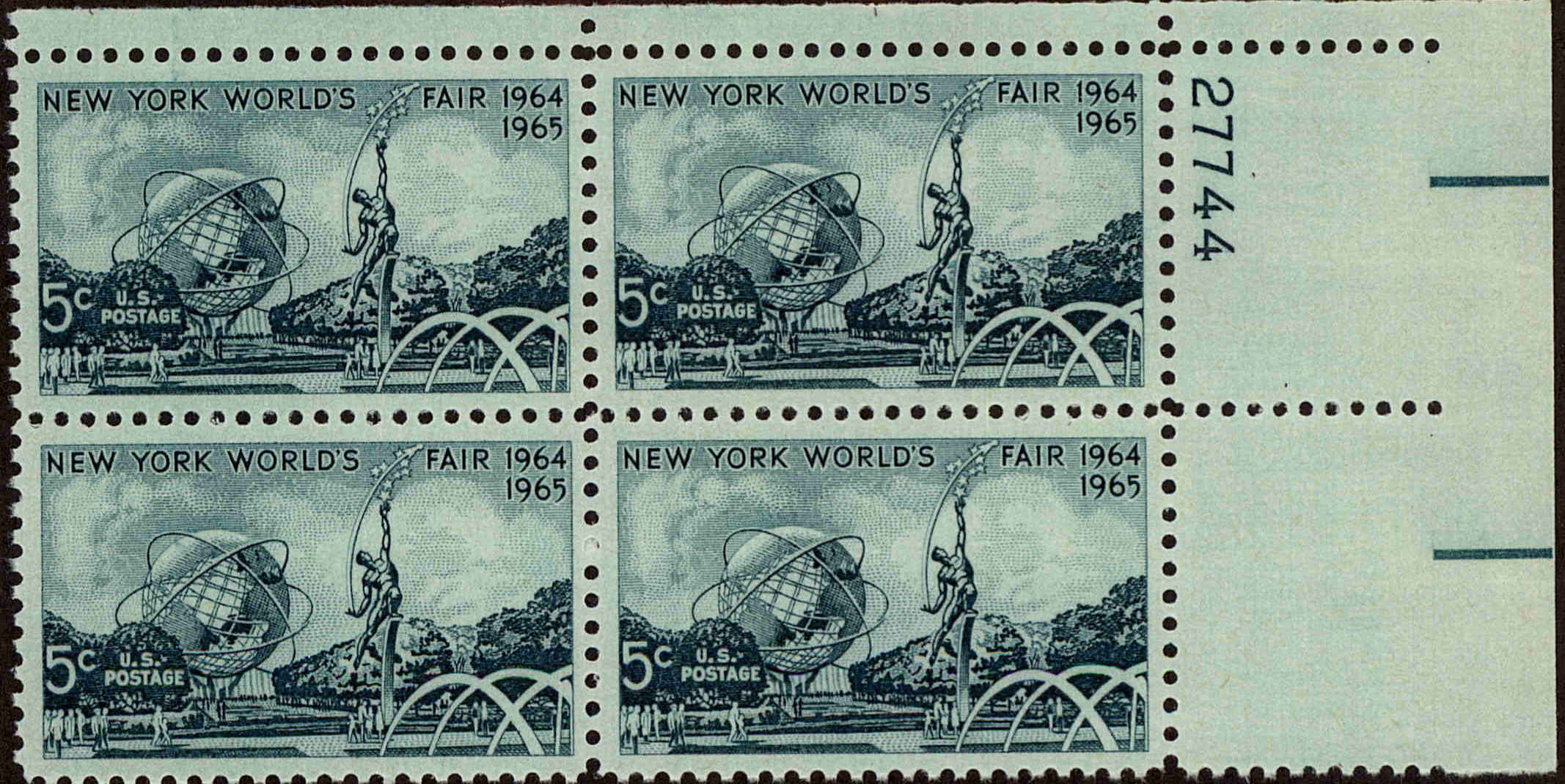 Front view of United States 1244 collectors stamp