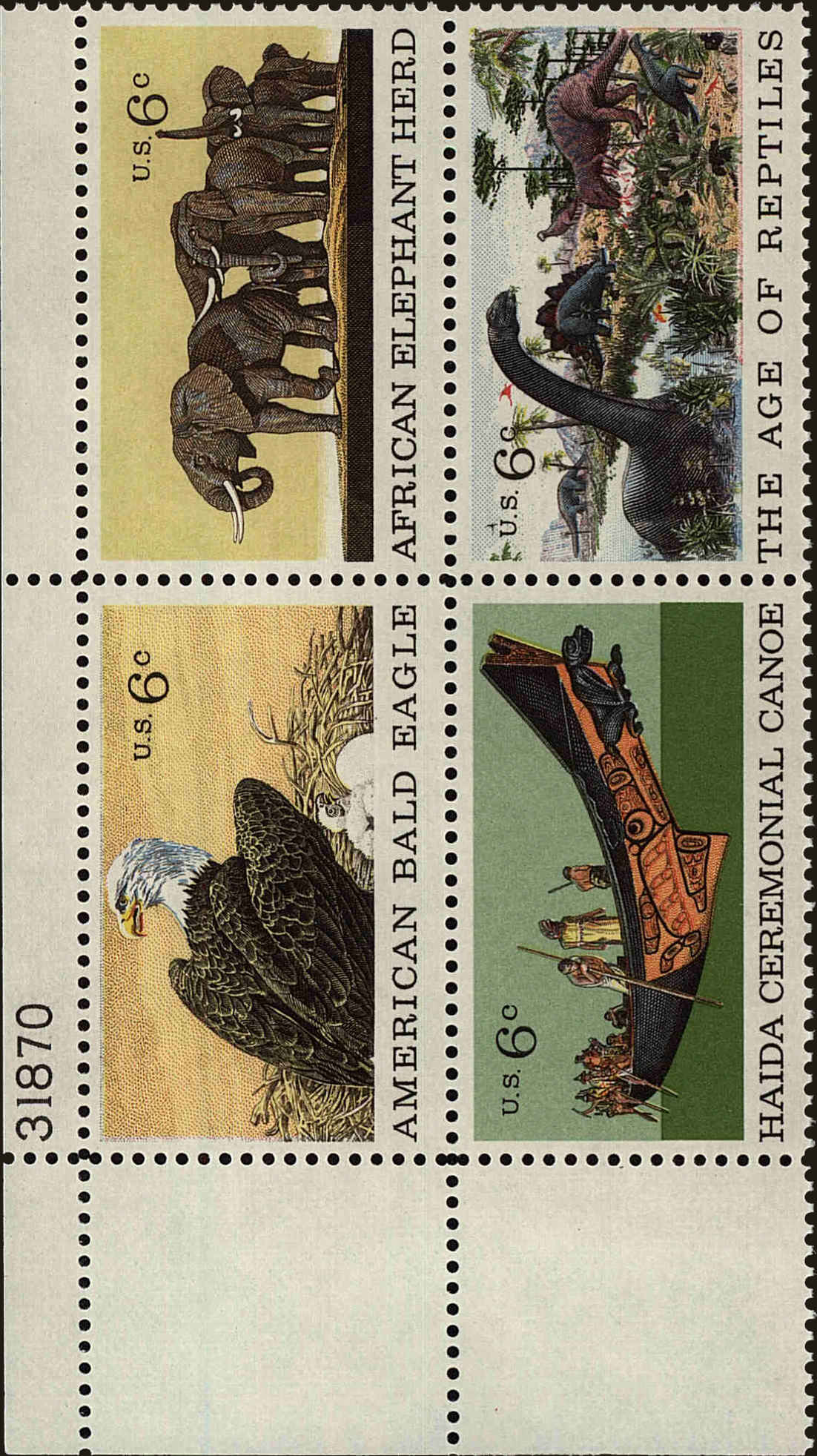 Front view of United States 1390a collectors stamp