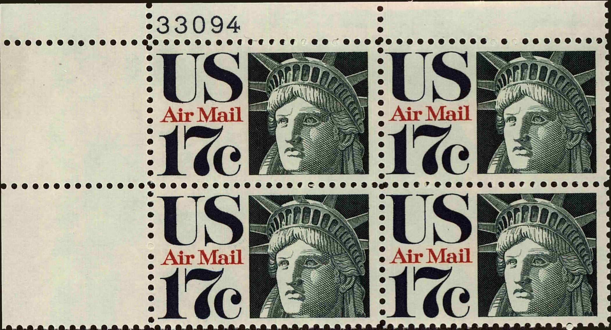 Front view of United States C80 collectors stamp
