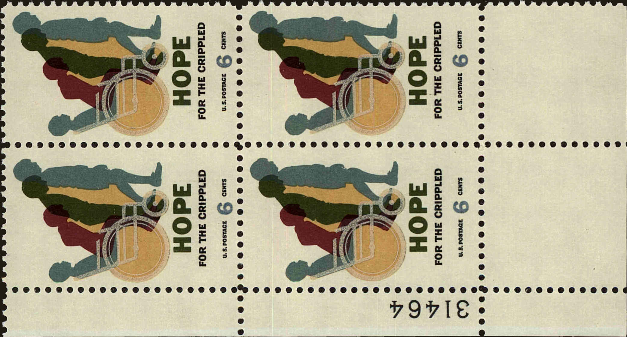 Front view of United States 1385 collectors stamp