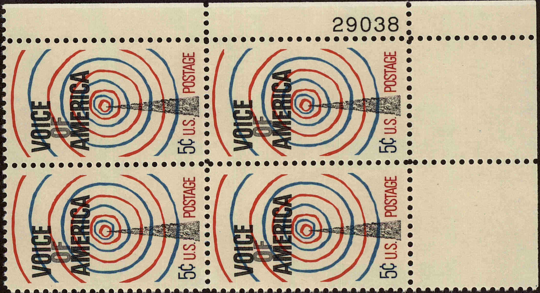 Front view of United States 1329 collectors stamp