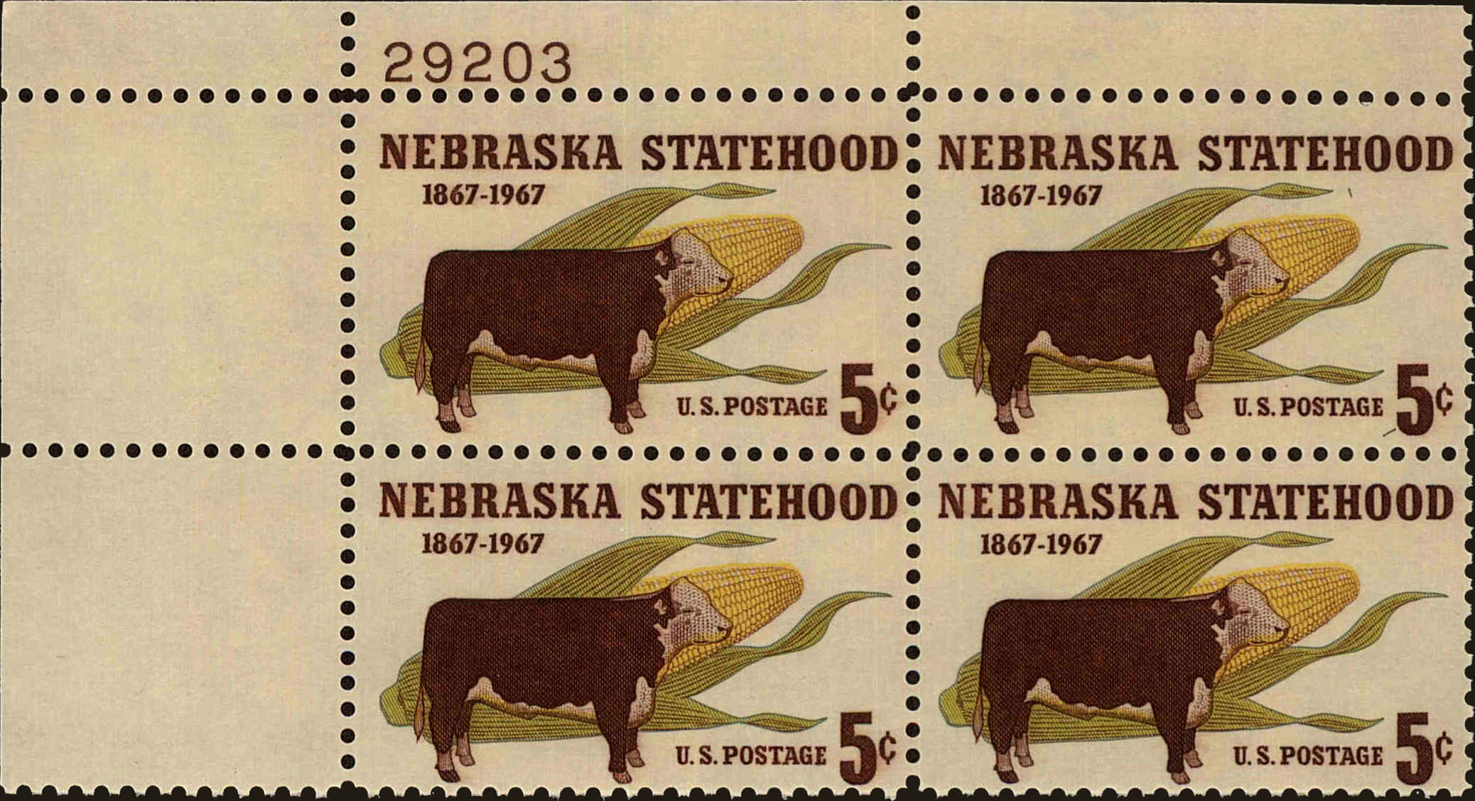 Front view of United States 1328 collectors stamp