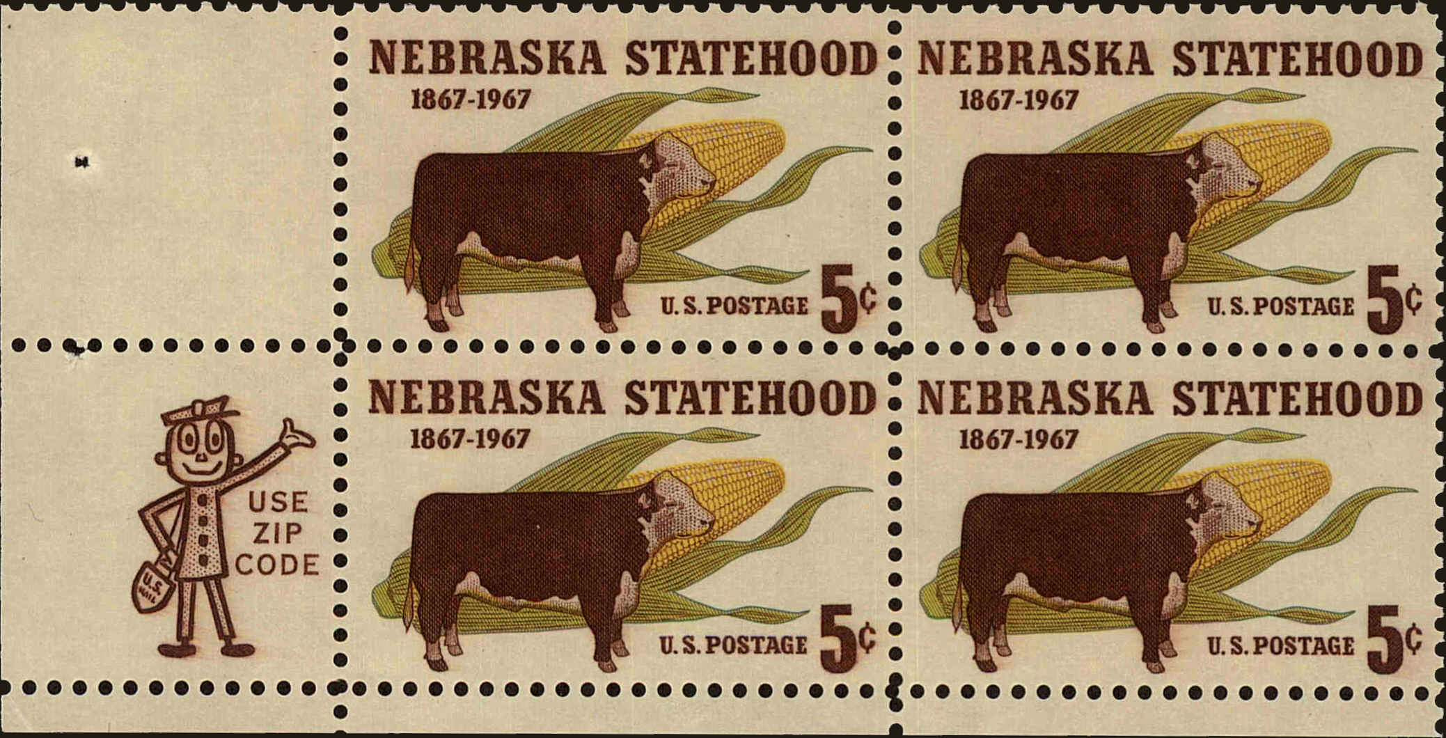 Front view of United States 1328 collectors stamp