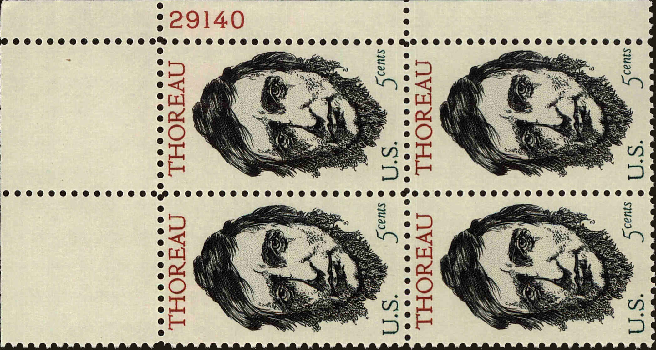 Front view of United States 1327 collectors stamp