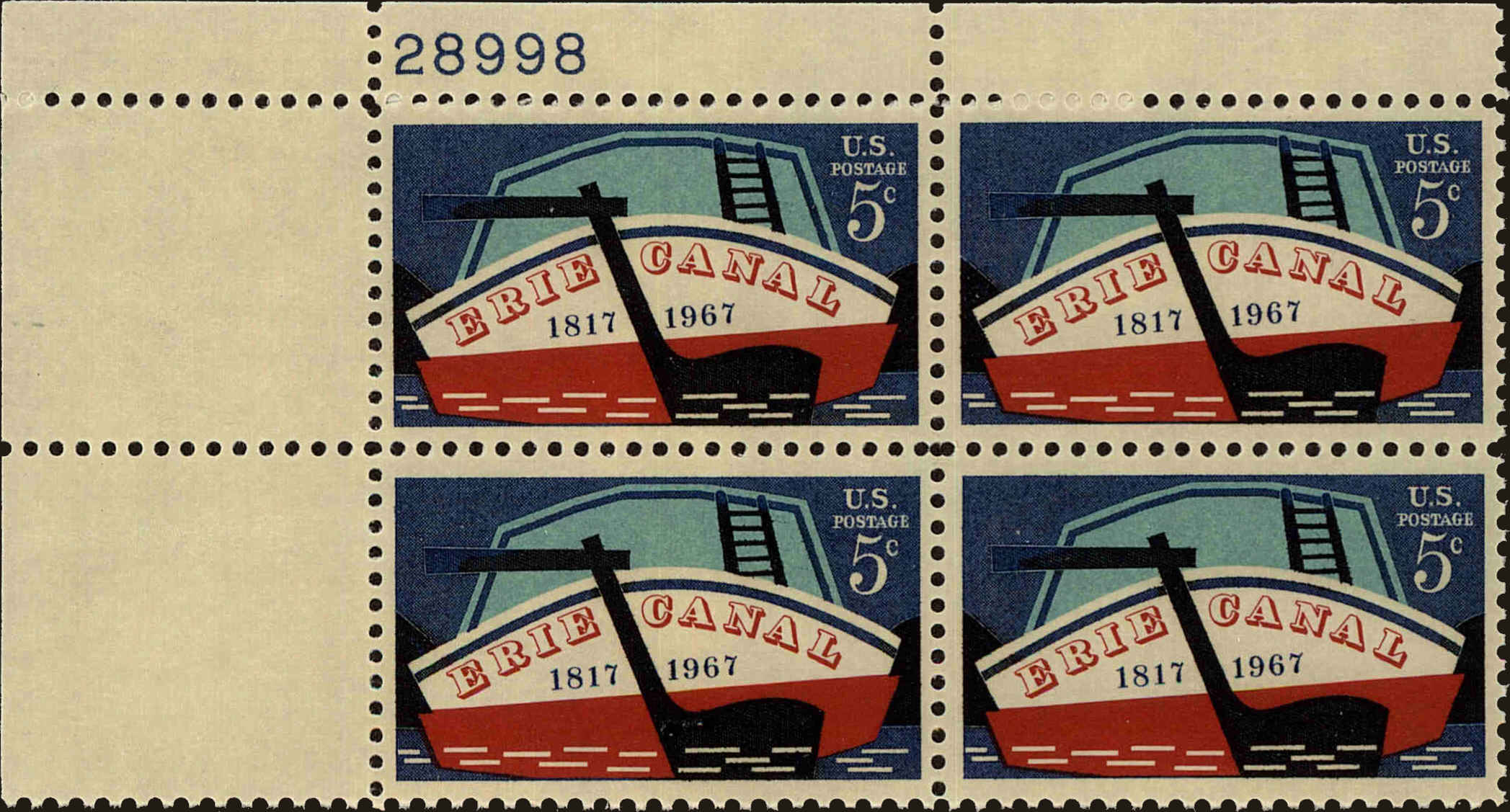 Front view of United States 1325 collectors stamp