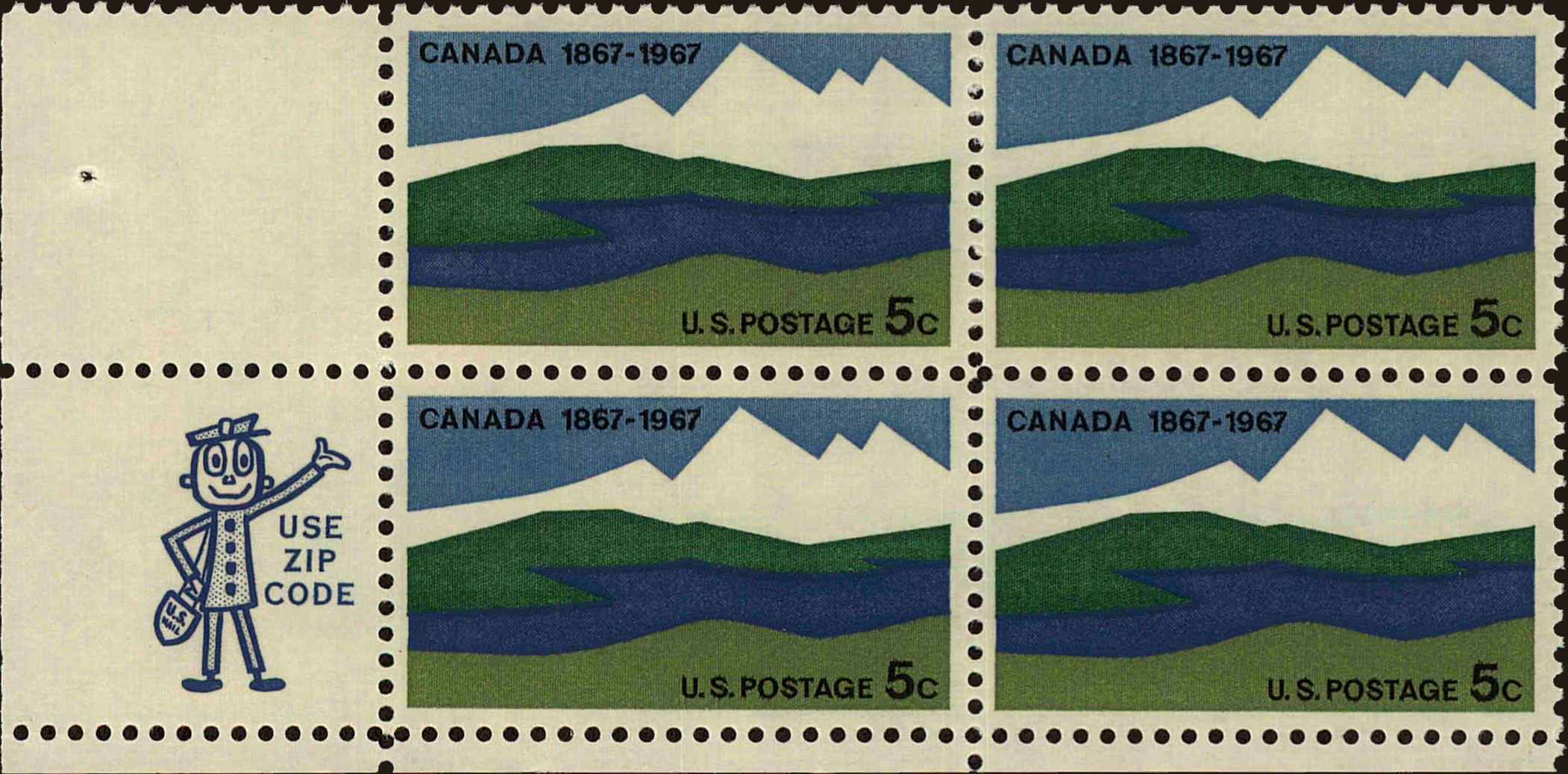Front view of United States 1324 collectors stamp