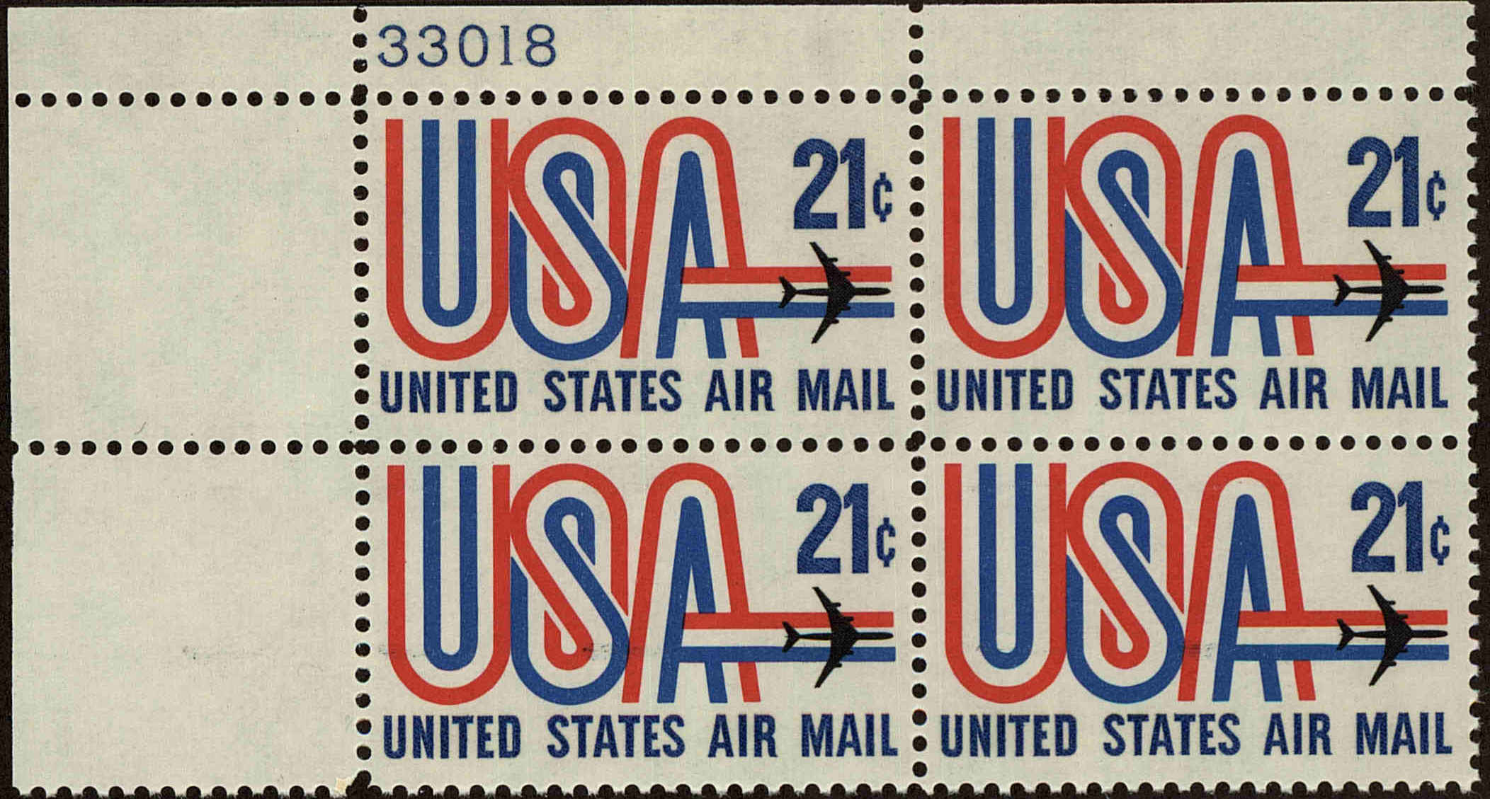 Front view of United States C75 collectors stamp
