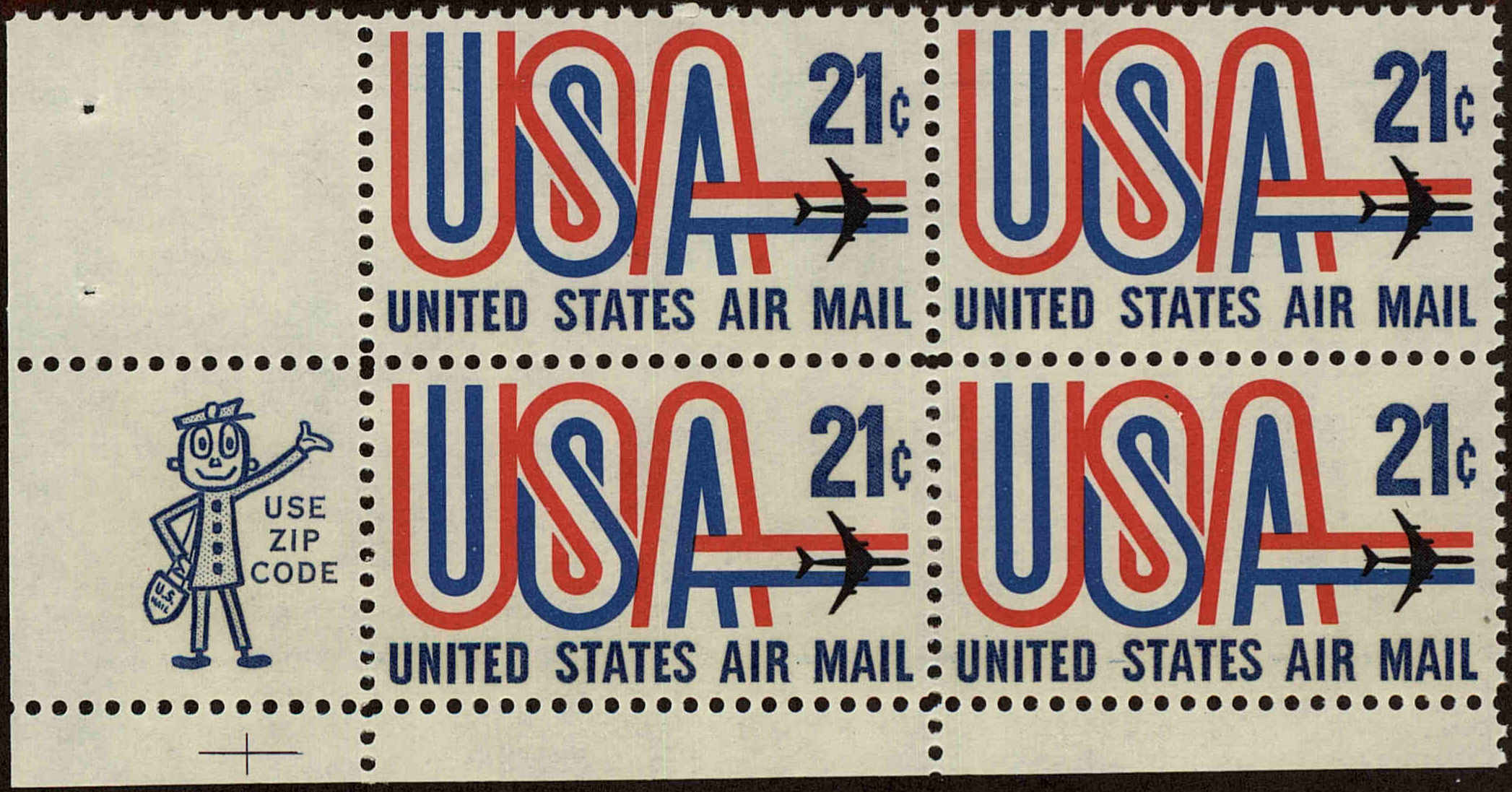 Front view of United States C75 collectors stamp