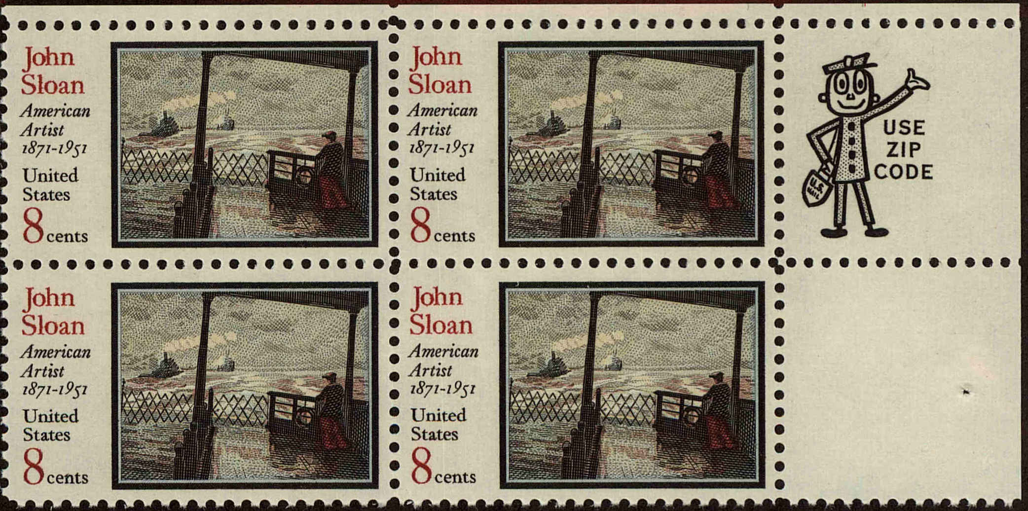 Front view of United States 1433 collectors stamp