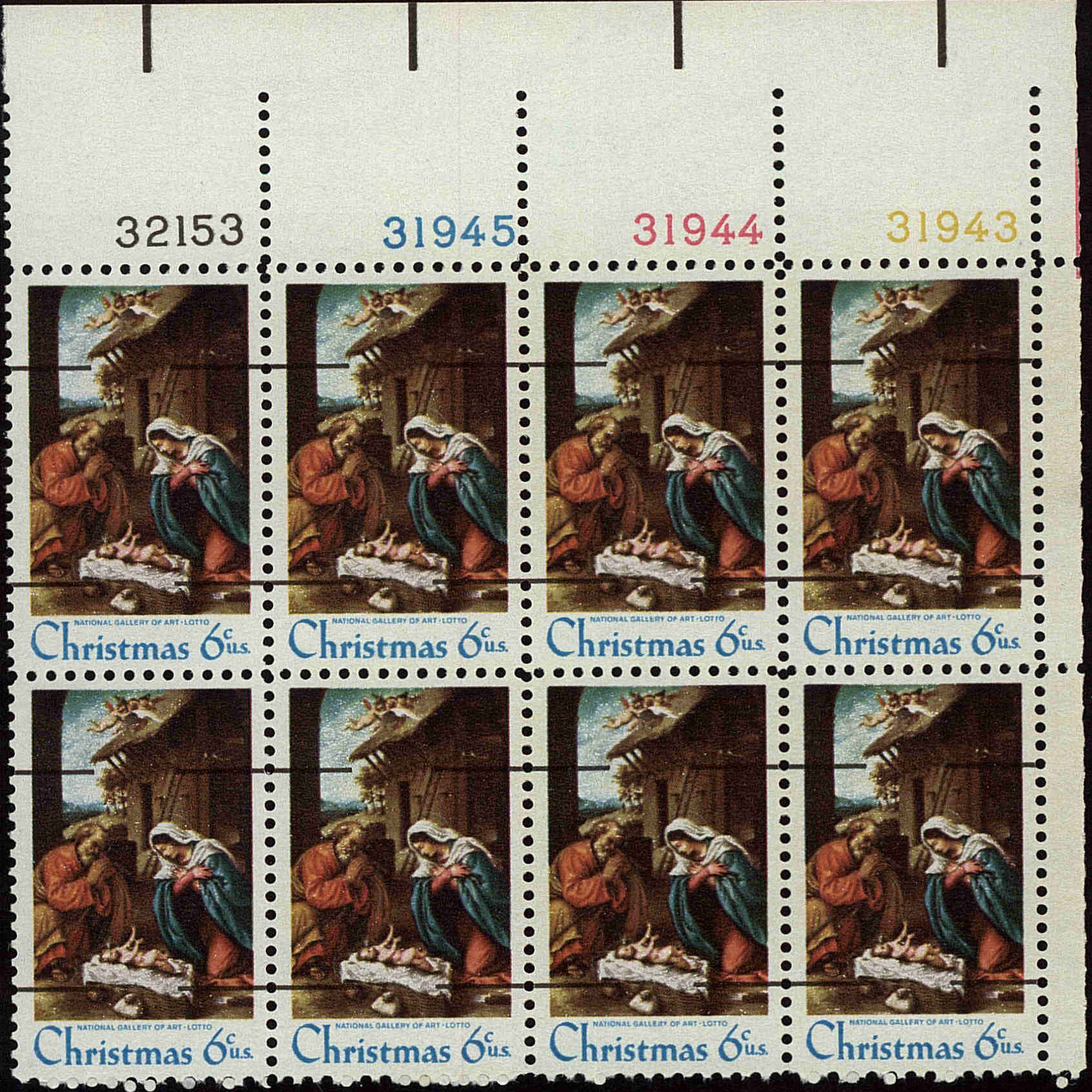 Front view of United States 1414a collectors stamp