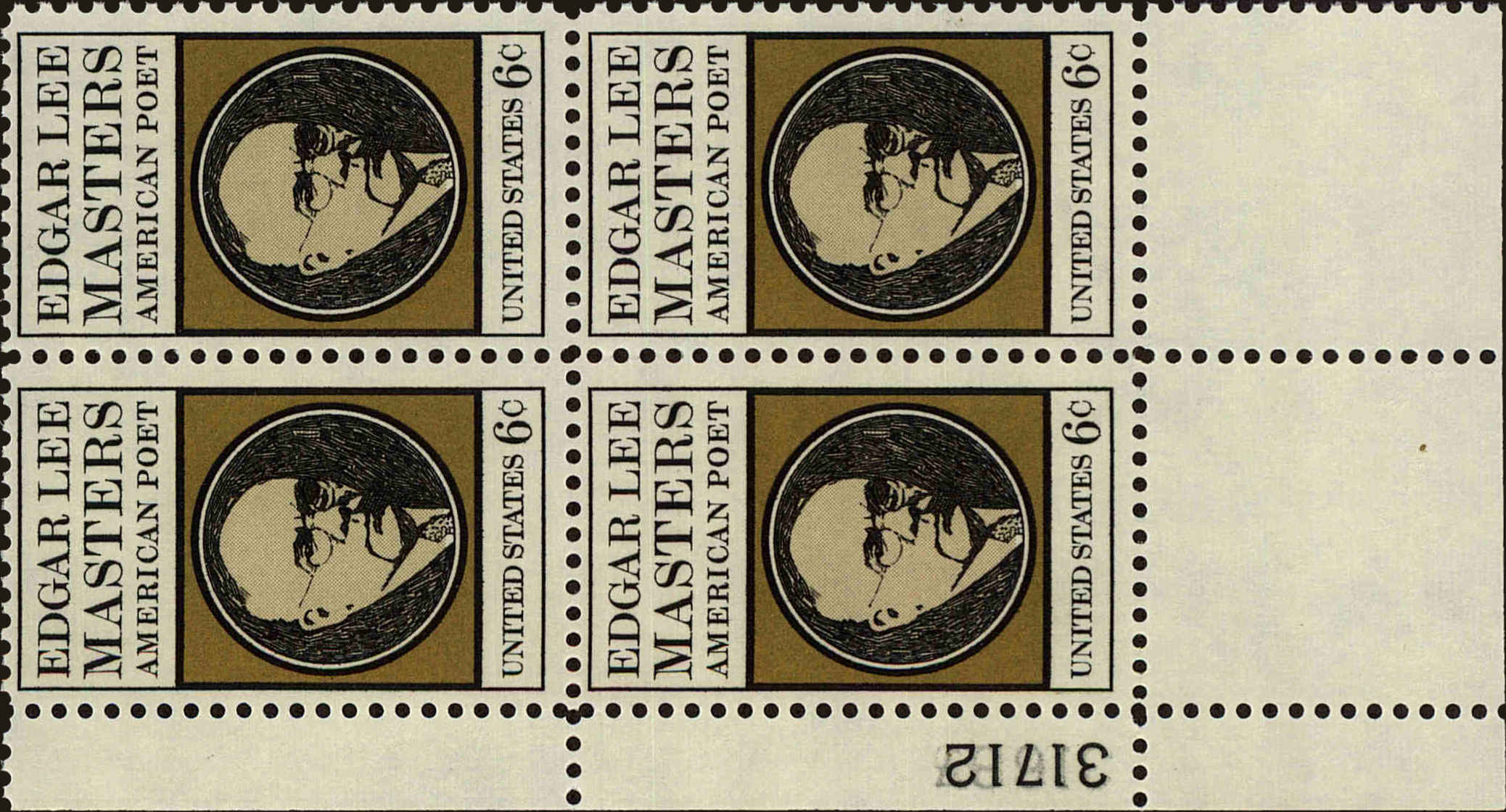 Front view of United States 1405 collectors stamp
