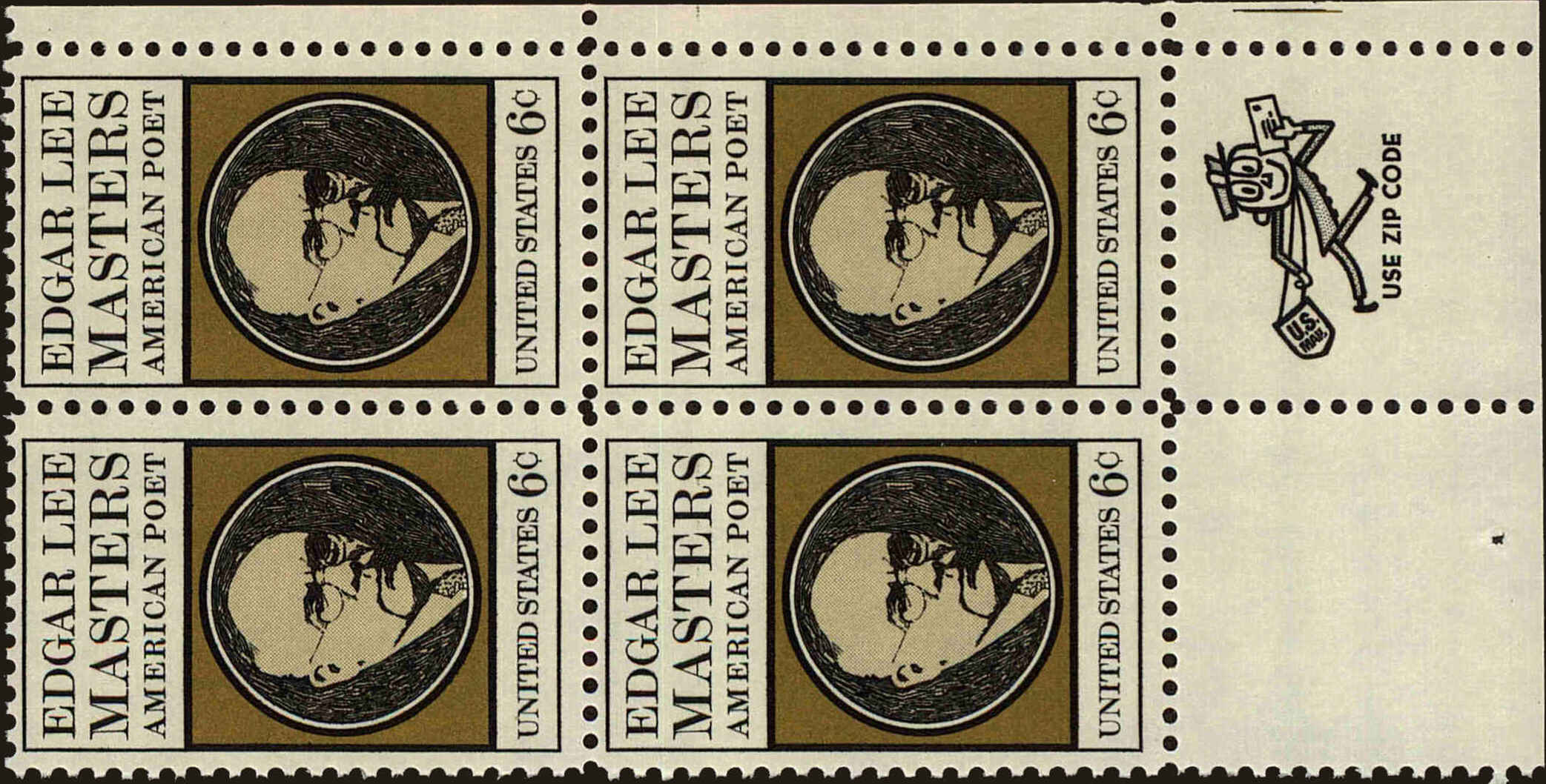 Front view of United States 1405 collectors stamp