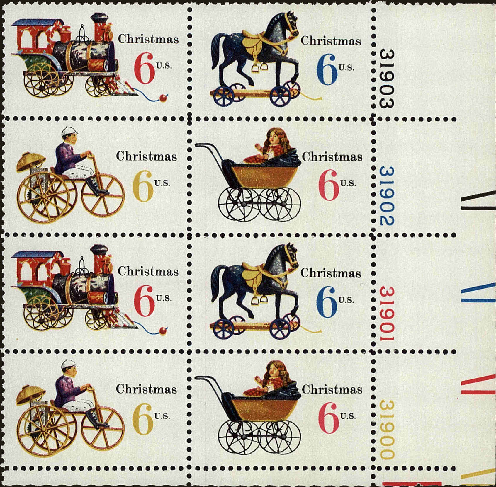 Front view of United States 1418b collectors stamp