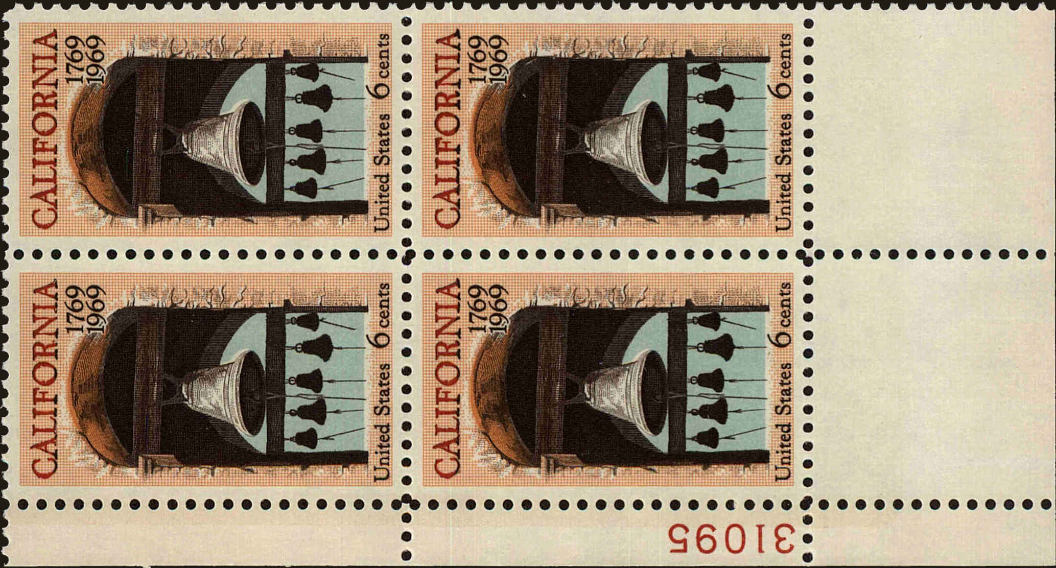 Front view of United States 1373 collectors stamp
