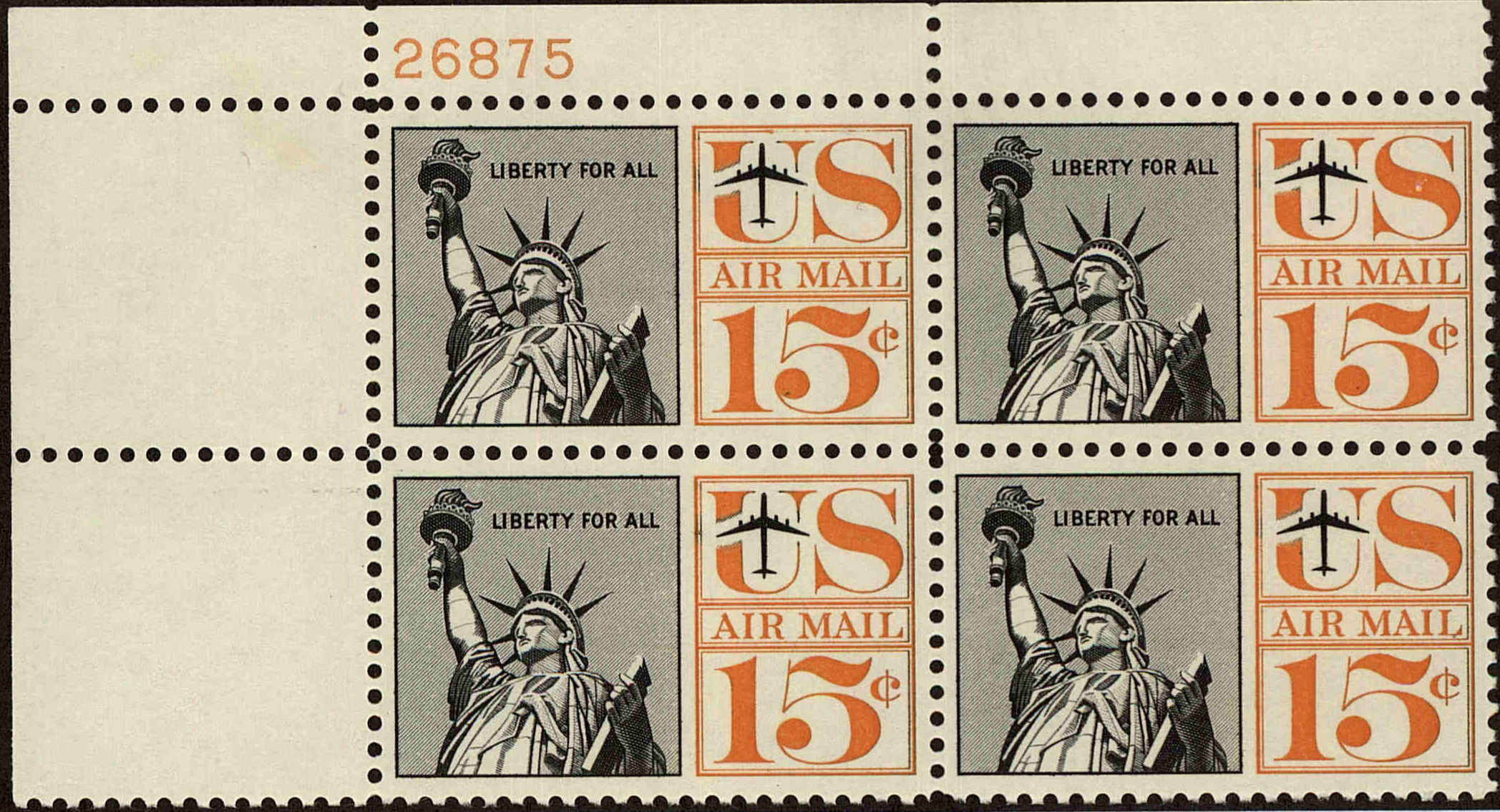 Front view of United States C58 collectors stamp