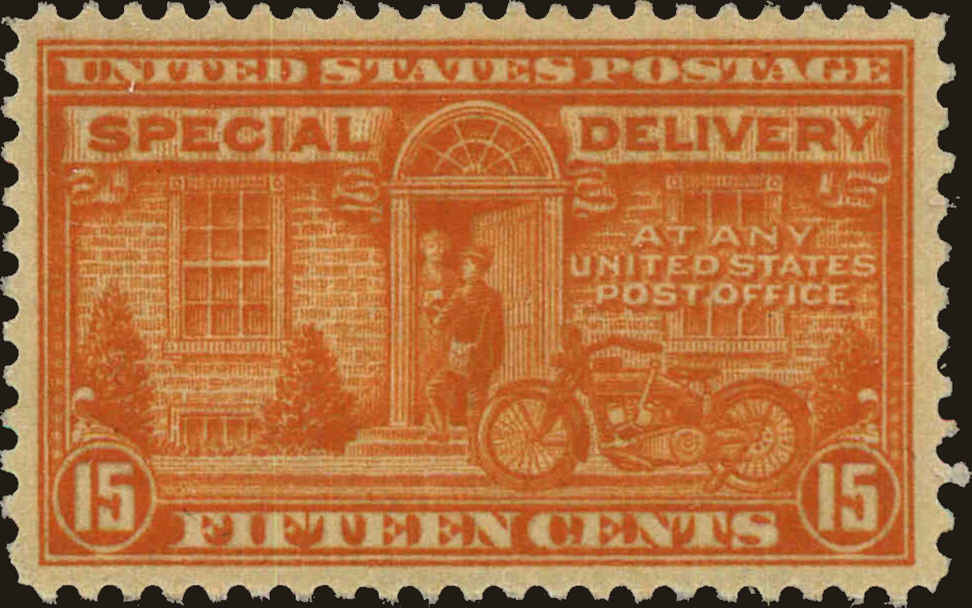 Front view of United States E18 collectors stamp