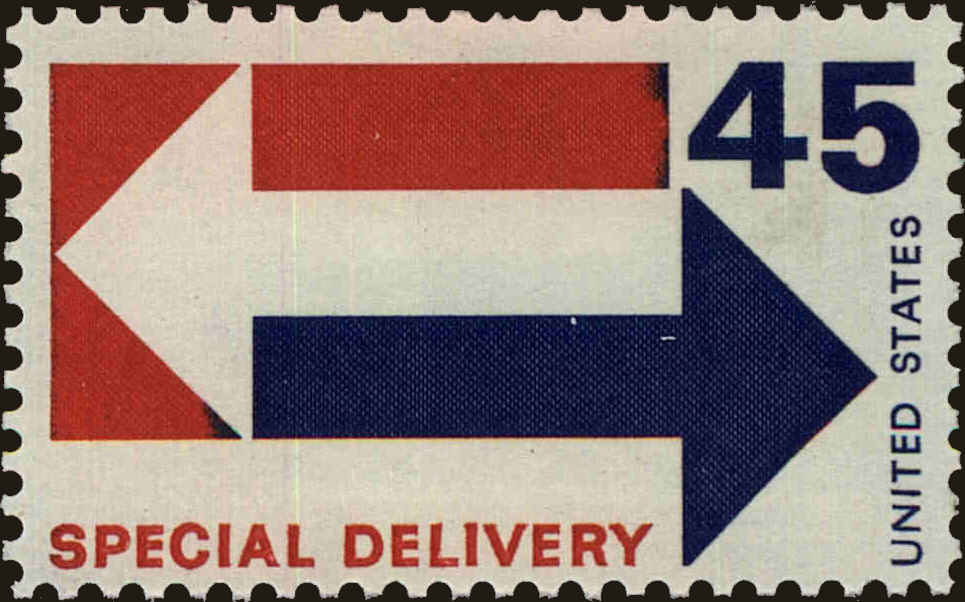 Front view of United States E22 collectors stamp