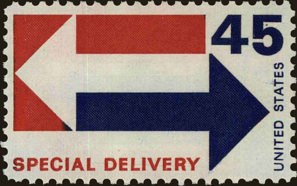 Front view of United States E22 collectors stamp