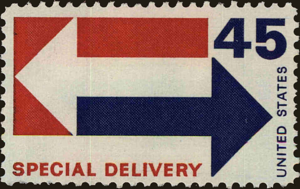 Front view of United States E22 collectors stamp