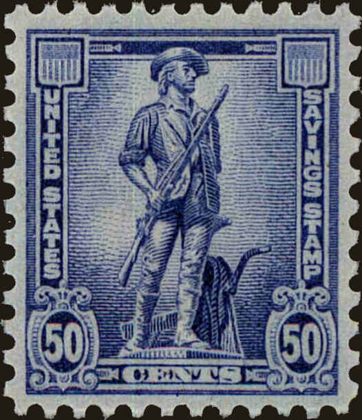 Front view of United States S3a collectors stamp