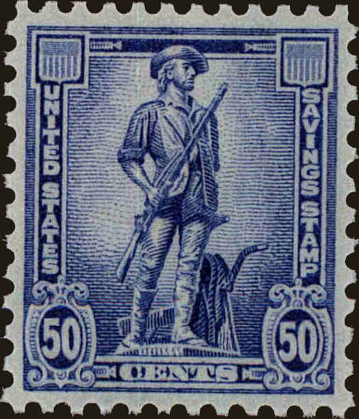 Front view of United States S3a collectors stamp