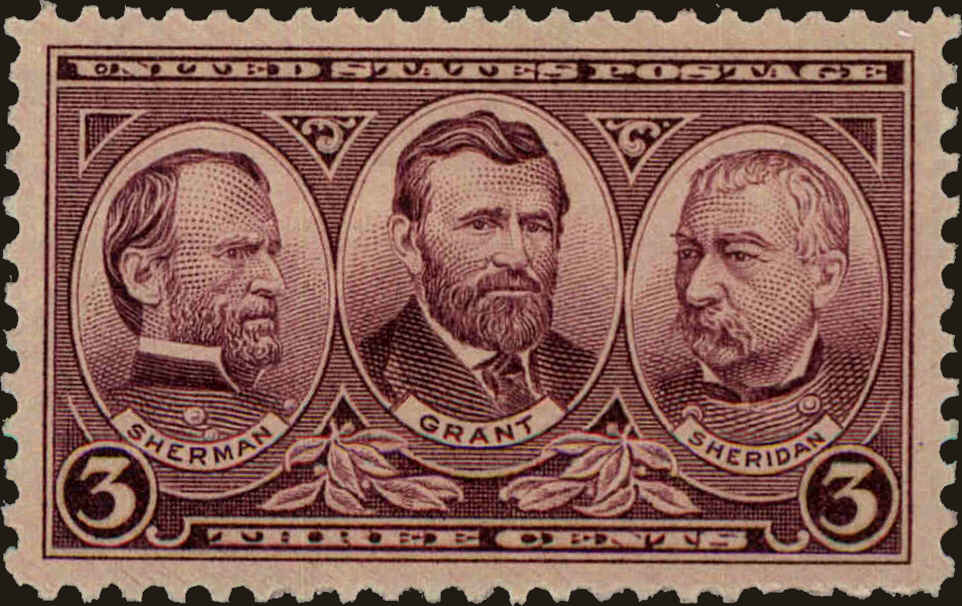 Front view of United States 787 collectors stamp