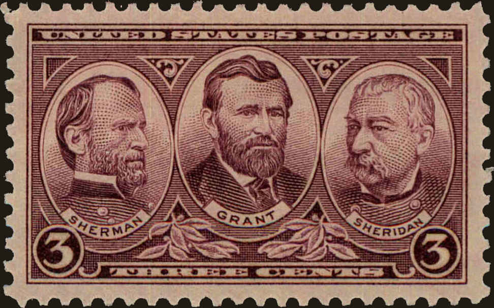 Front view of United States 787 collectors stamp