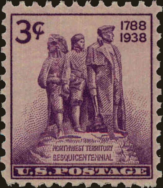 Front view of United States 837 collectors stamp