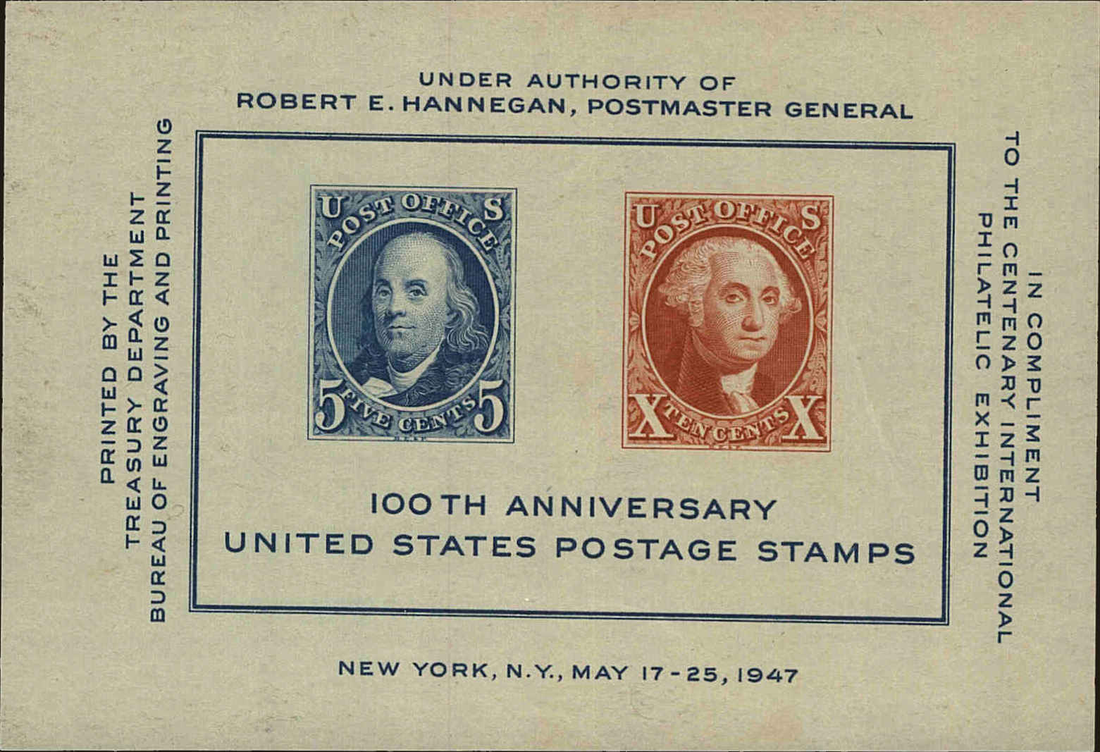 Front view of United States 948 collectors stamp