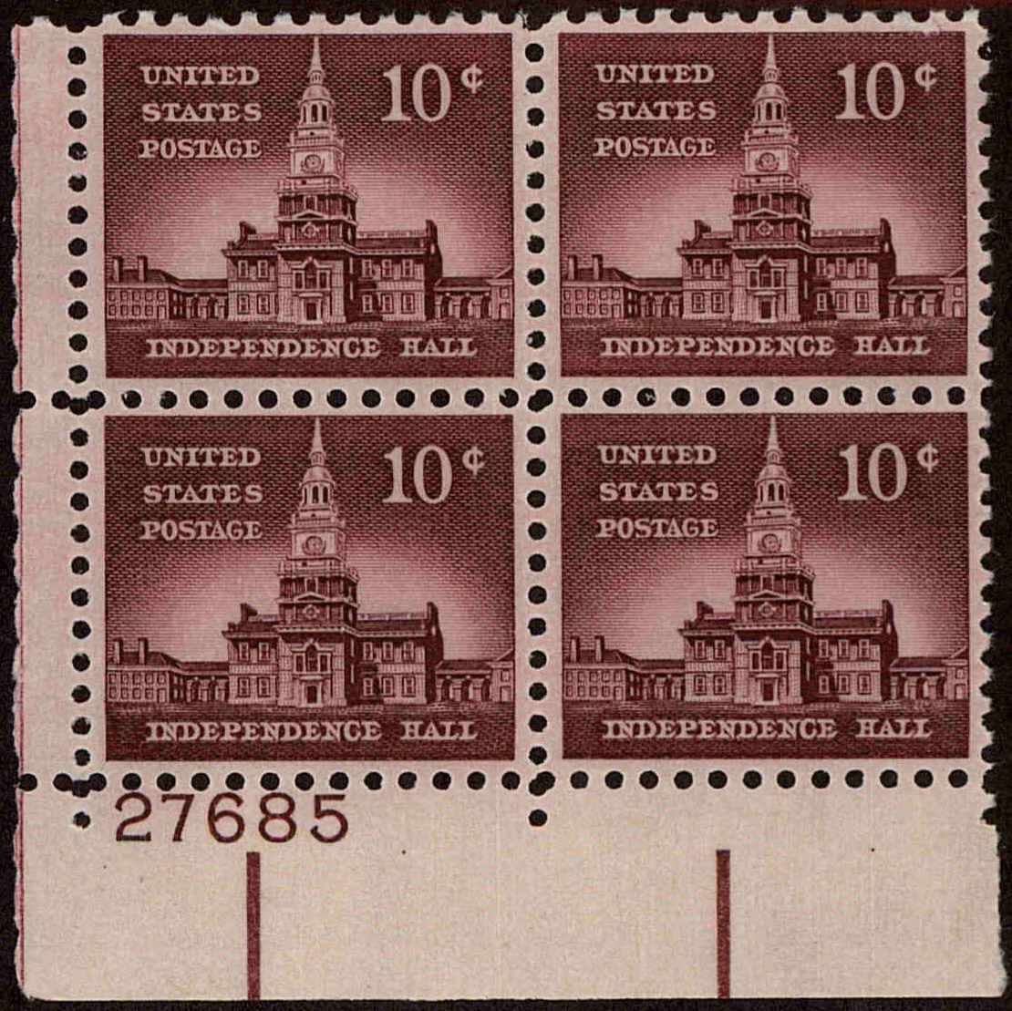 Front view of United States 1044b collectors stamp