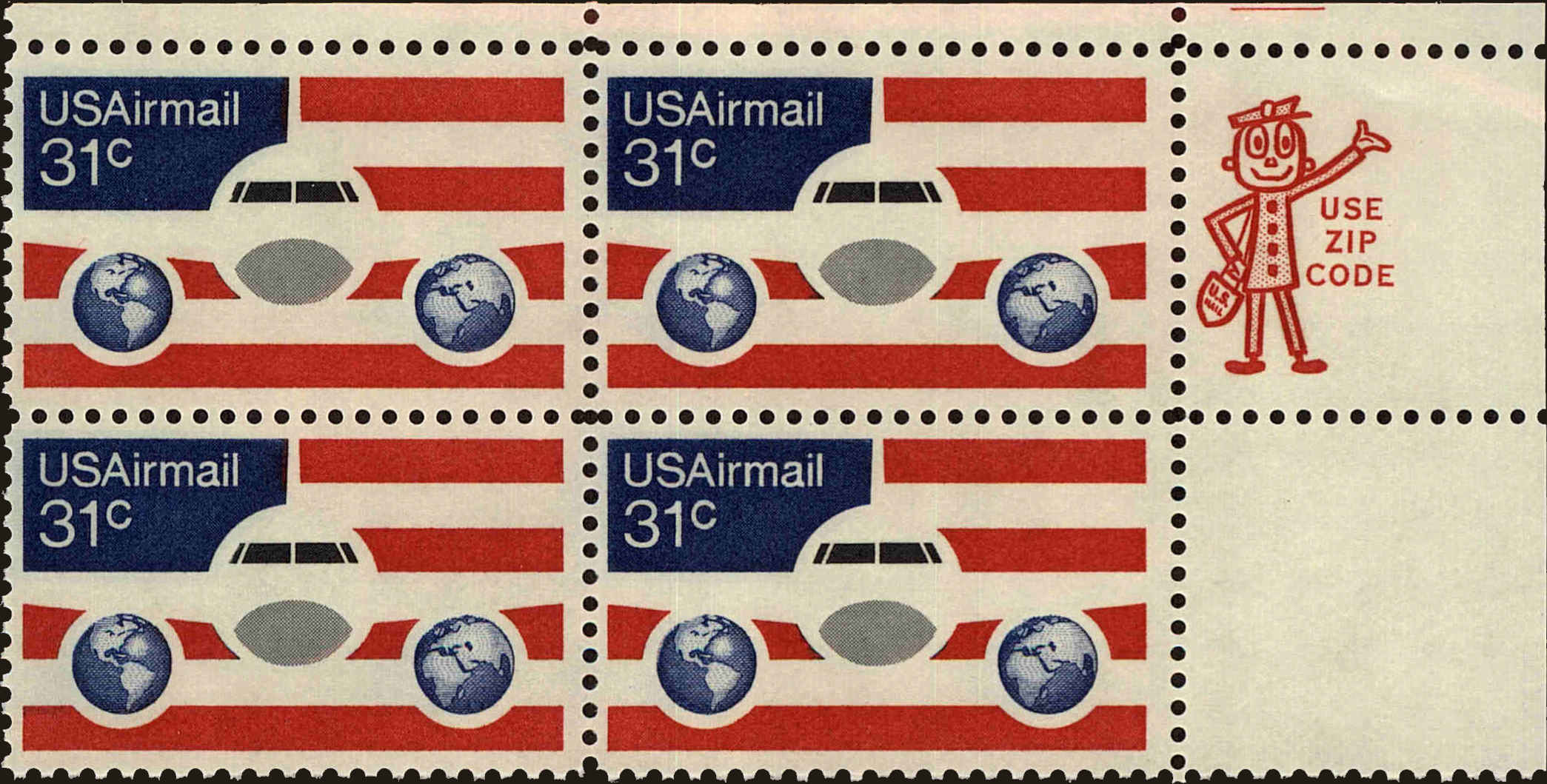 Front view of United States C90 collectors stamp