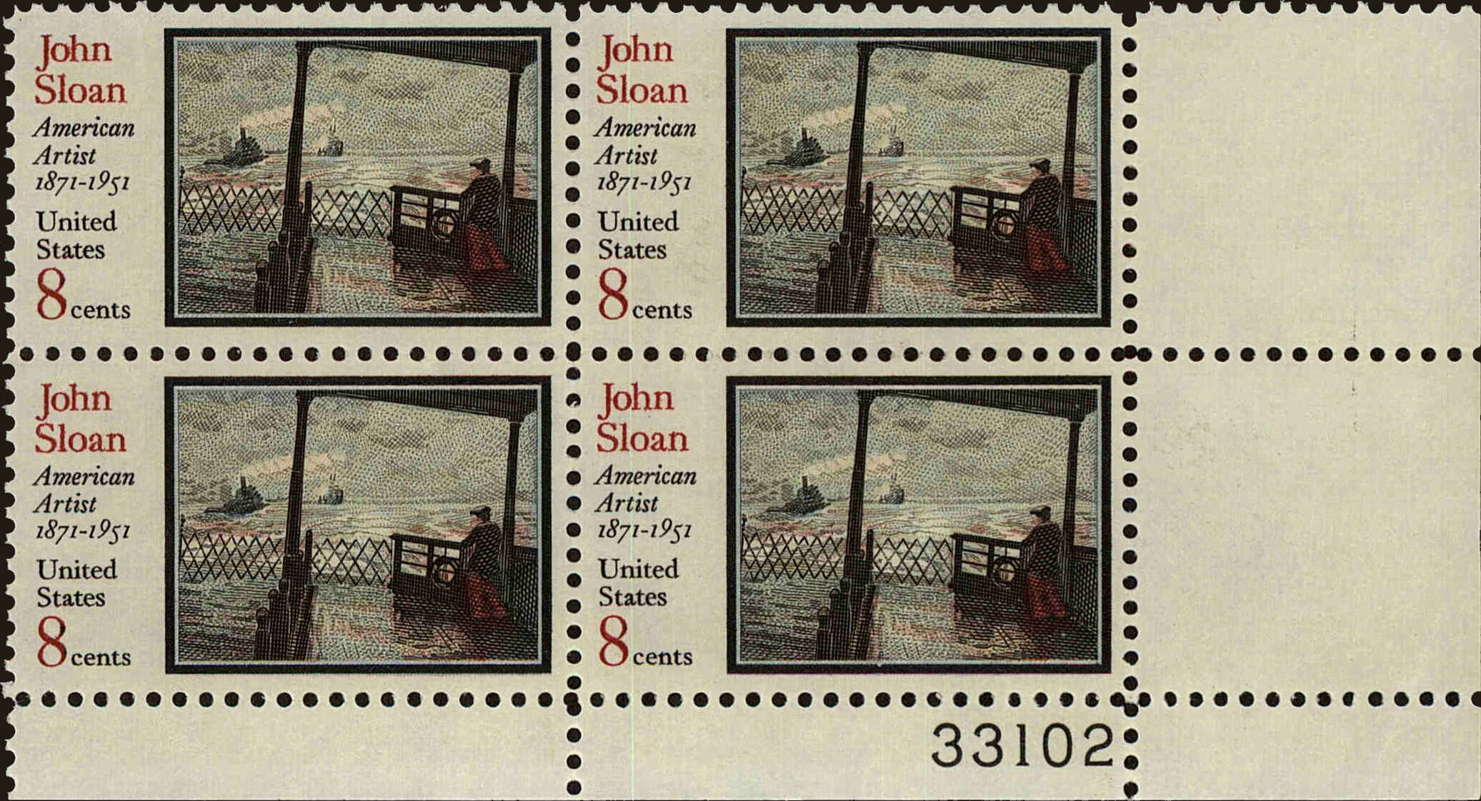 Front view of United States 1433 collectors stamp