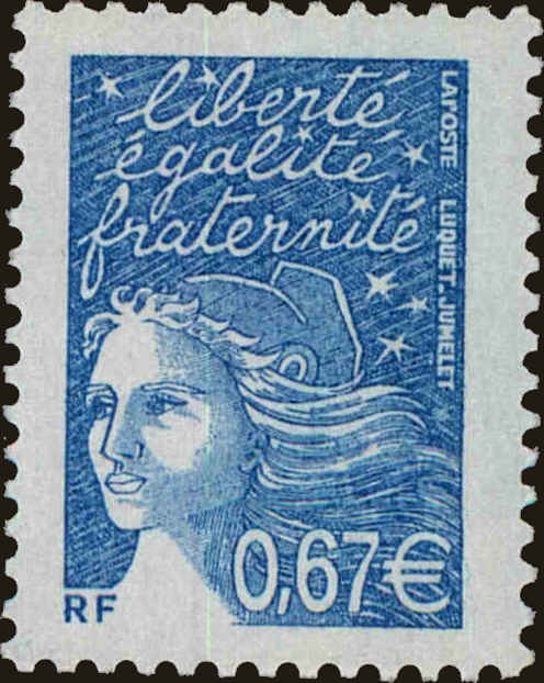 Front view of France 2859 collectors stamp