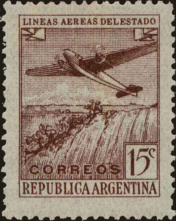 Front view of Argentina C45 collectors stamp