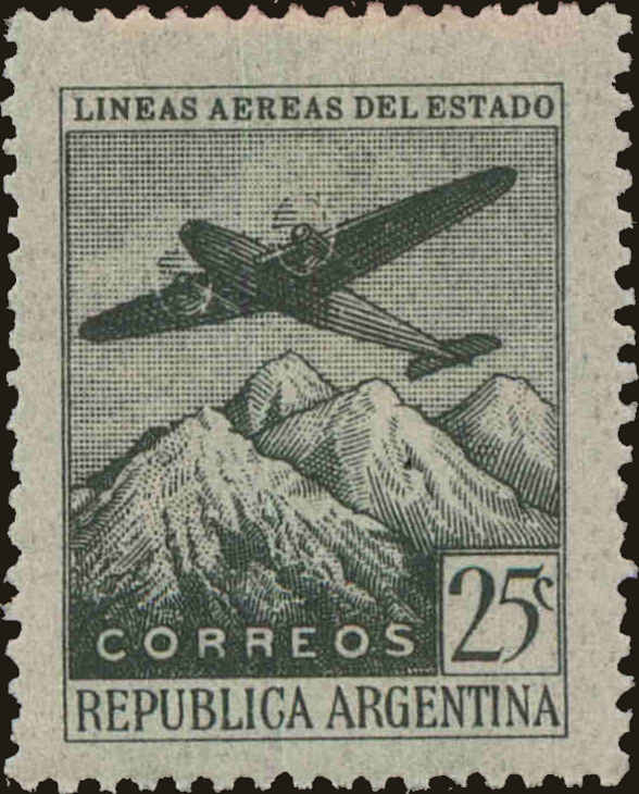 Front view of Argentina C46 collectors stamp