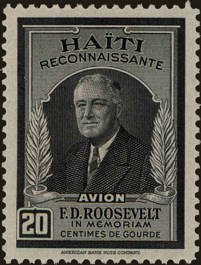 Front view of Haiti C33 collectors stamp