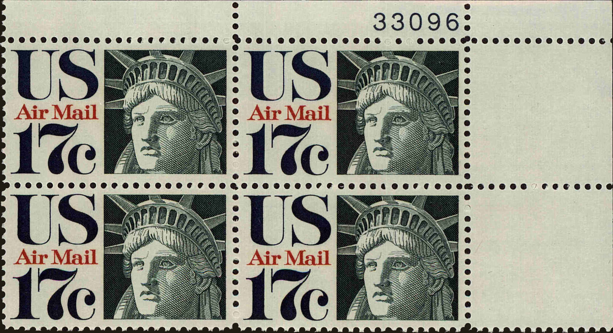 Front view of United States C80 collectors stamp