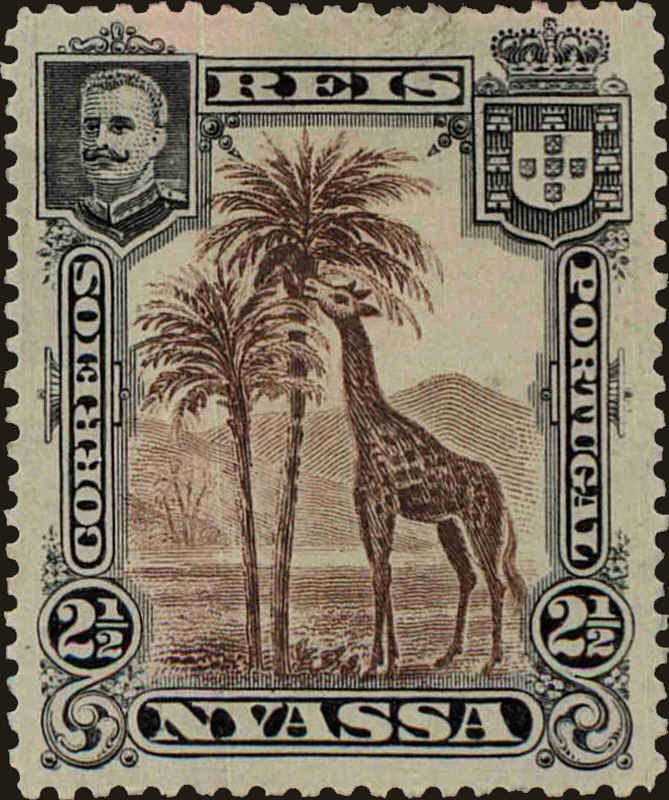 Front view of Nyassa 26 collectors stamp