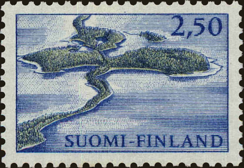Front view of Finland 414B collectors stamp