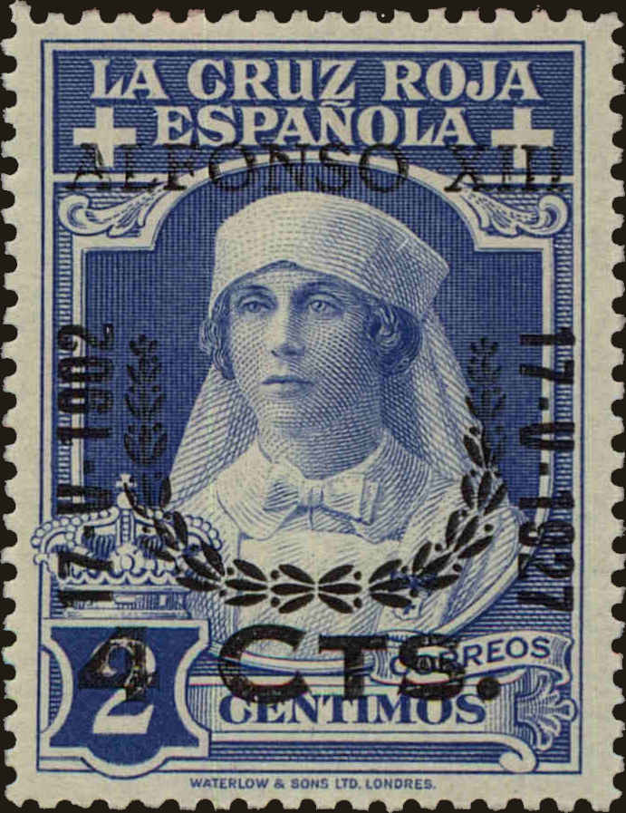 Front view of Spain B33 collectors stamp