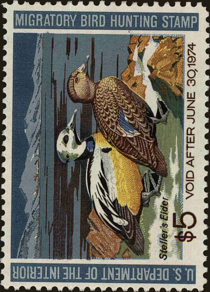 Front view of United States RW40 collectors stamp