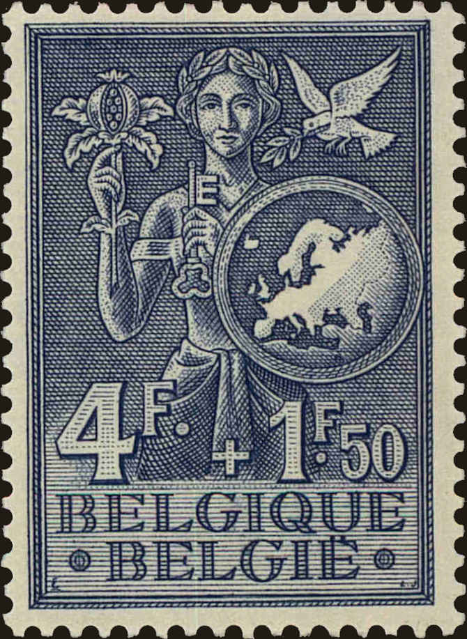 Front view of Belgium B546 collectors stamp