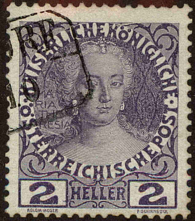 Front view of Austria 111 collectors stamp