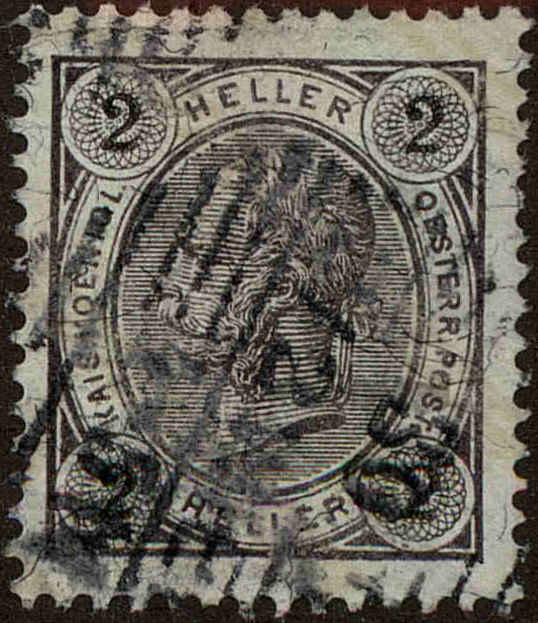 Front view of Austria 71 collectors stamp