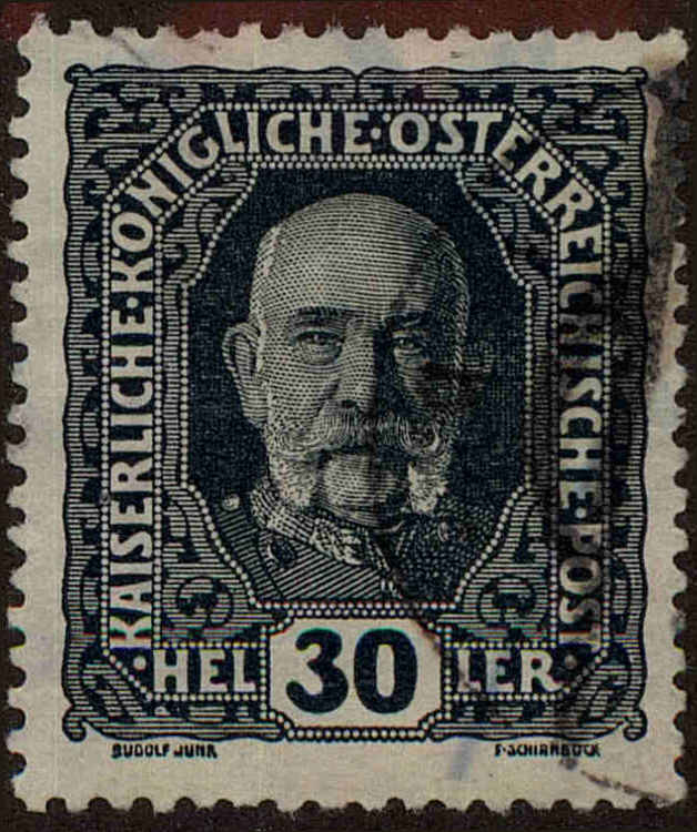 Front view of Austria 153 collectors stamp