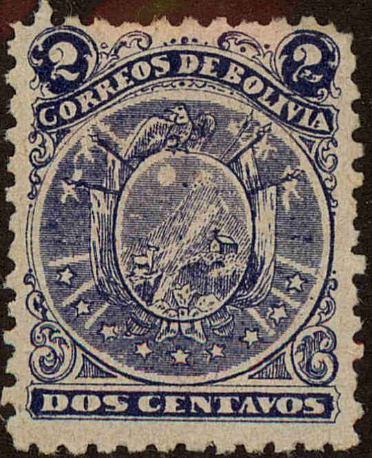Front view of Bolivia 36 collectors stamp