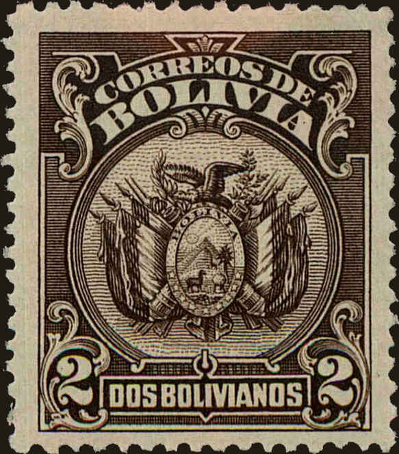 Front view of Bolivia 137 collectors stamp